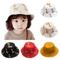 thumbnail image 2 of Unisex Sun Hats, Cotton Beach Bucket Hat Summer Outdoor Boy's Girls Boonie Cap Breathable Packable, 2 of 8
