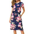 thumbnail image 1 of Vestido floral de manga corta de verano Simier Fariry 2024 para mujer, 1 of 6