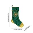 thumbnail image 3 of Christmas Stocking Embroidered Holly Berry Fabric Lace Edging for Family Holiday Mantel Fireplace Stair Tree Wall Door Christmas Party Decorations by MPOISVA, 3 of 6