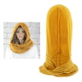 thumbnail image 3 of Bufanda de punto con capucha para mujer Sudadera con capucha de en 1 Amarillo Yuyangstore bufanda con capucha, 3 of 8