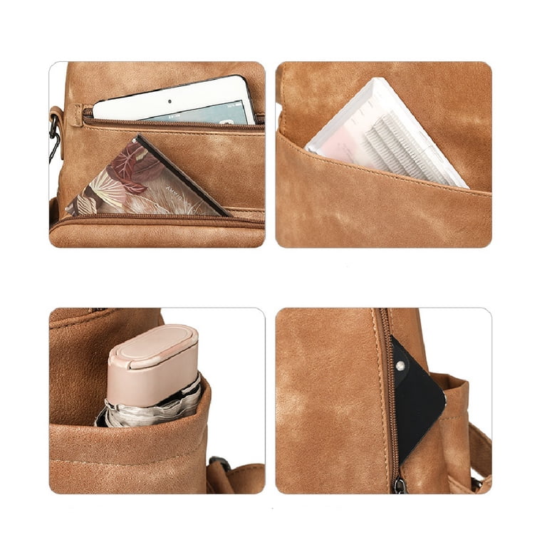 Womens Backpack Purse Fashion Pu Leather Anti-theft Large  display picture 3