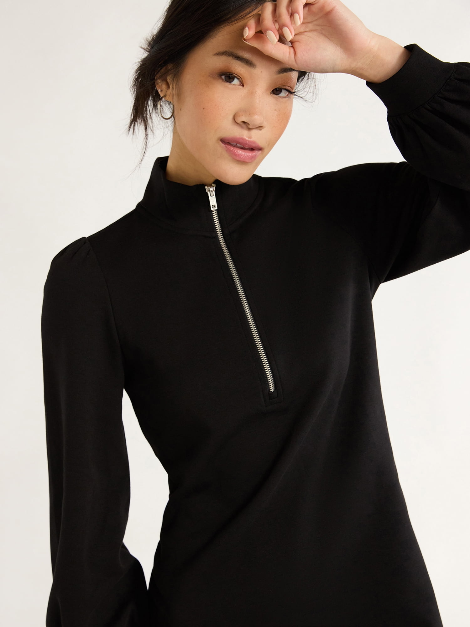 Free Assembly Women's Half Zip Sweatshirt Mini Dress Sizes