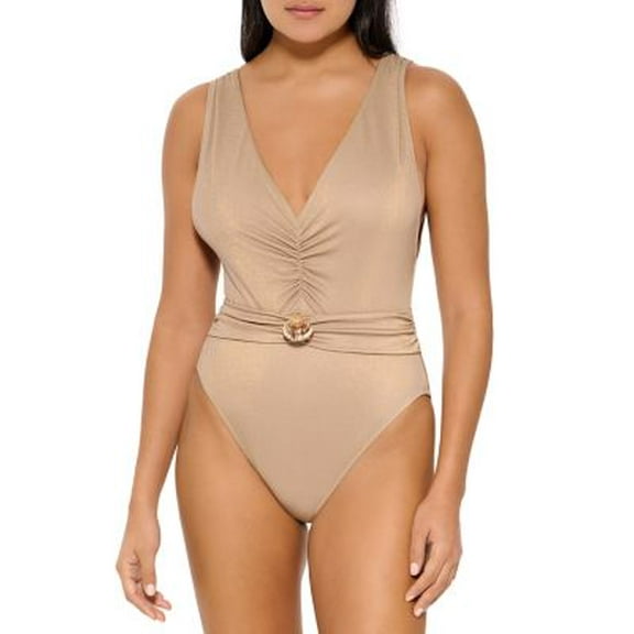 Gottex Womens White Sands One Piece Swimsuit Size 44