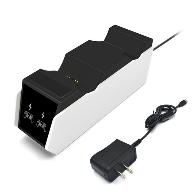 Station de Recharge Double Support de Chargement pour Manettes de Jeu avec Adaptateur pour Manettes PS5