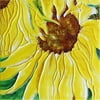 En Vogue B-310 Sunflower - Decorative Ceramic Art Tile - 8 in. x 8 in.