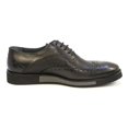 thumbnail image 2 of Elegante Men's Imola Perforated Leather Oxford Shoes, Black \ Gray,9 M US, 2 of 3