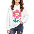 thumbnail image 4 of Qingpeng Girls Floral Print Hoodie Long Sleeve Pullover Casual Hooded Sweatshirt for Fall Season, 4 of 7