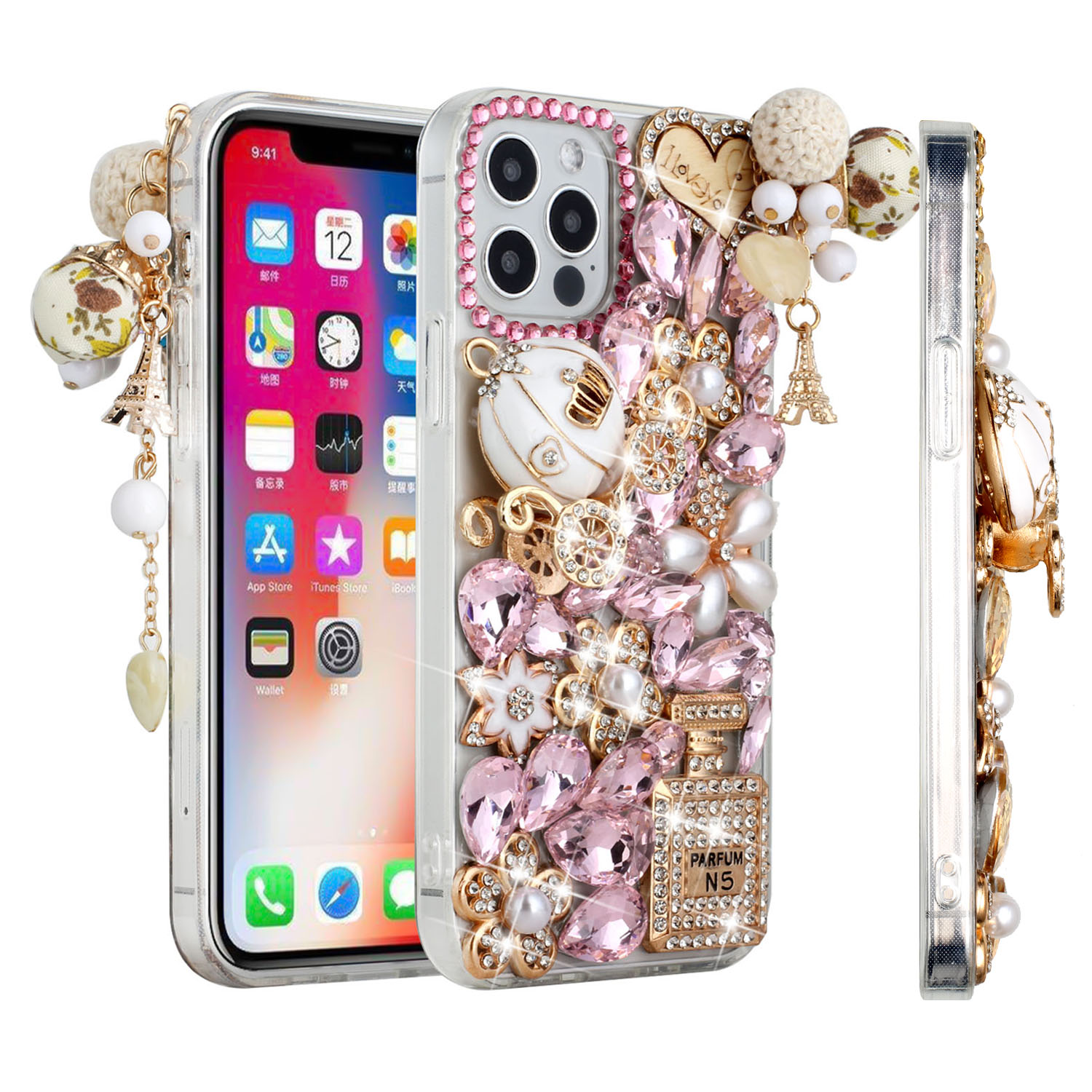leopard Luxury Back Case With Ring Cover For iPhone 14 13 12 11