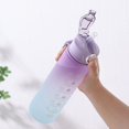 thumbnail image 5 of Botella de agua de 900ML con pajita, botella de agua deportiva motivacional para niñas, botellas para beber a prueba de fugas, jarras de Fitness para viajes al aire libre, 5 of 5