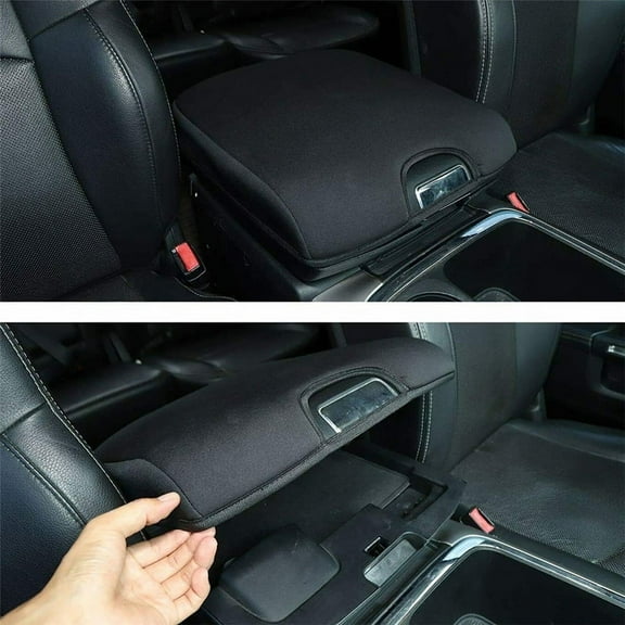 Black Center Console Armrest Lid Cover For Dodge RAM 1500 2500 3500 2010-2017 1x