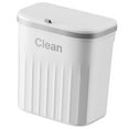 thumbnail image 2 of Cubo de basura colgante, cubo de basura pequeño con tapa para la puerta del armario de la cocina o debajo Blanco L, 2 of 9
