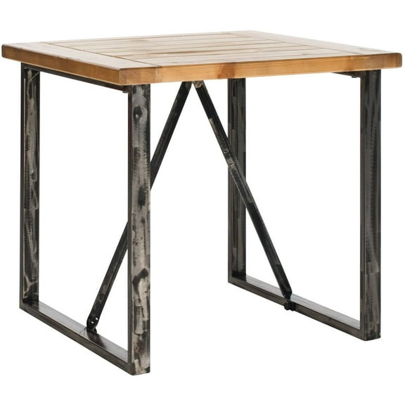 SAFAVIEH Chase Traditional Rustic Wood Top End Table, Natural