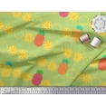 thumbnail image 2 of Soimoi Green Cotton Poplin Fabric Pine & Lemon Slices Fruits Print Fabric by Yard 42 Inch Wide, 2 of 3