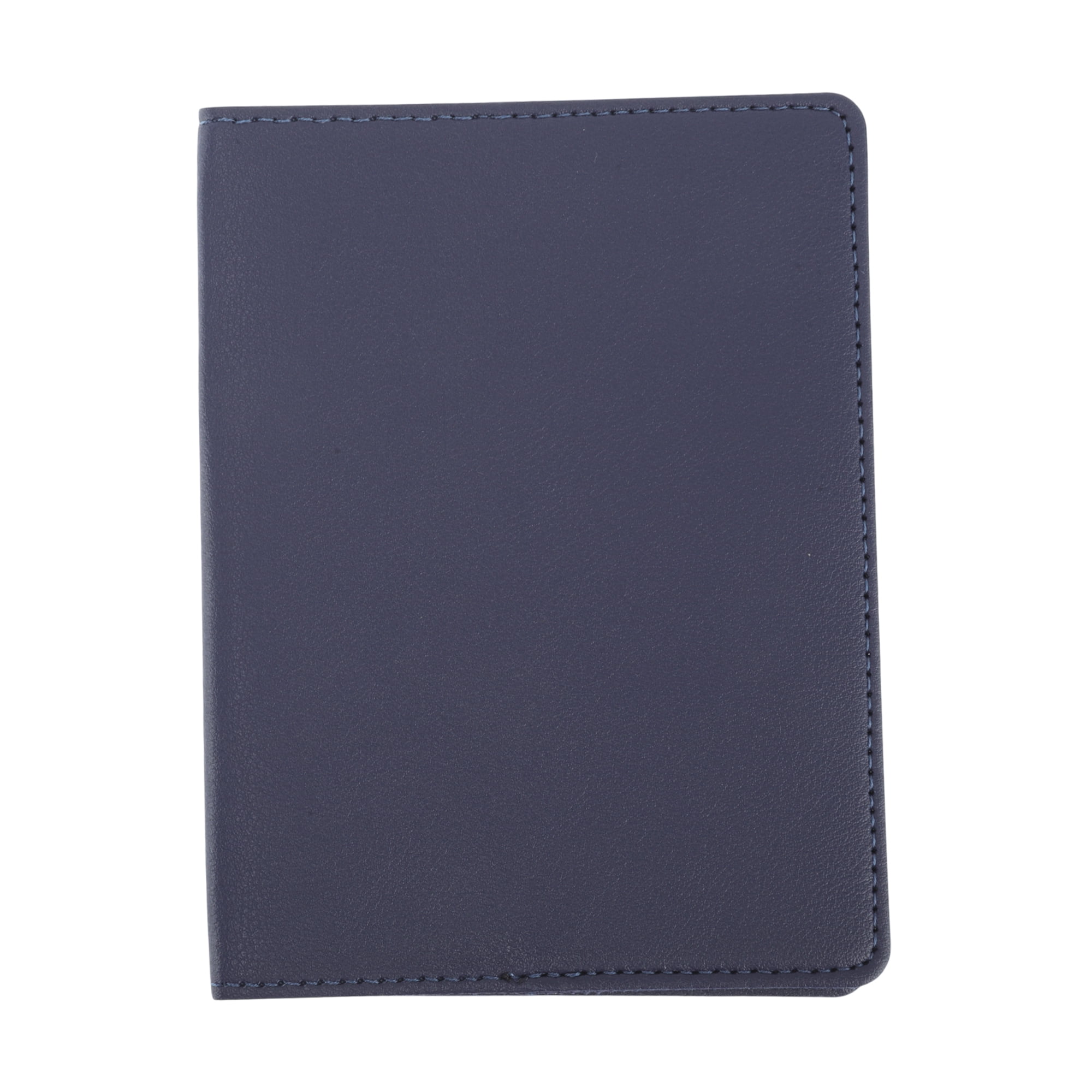 Unique Bargains Gold-stamped Map Passport Holder 1 Pc Dark Blue
