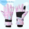 thumbnail image 5 of Women's Touchscreen Winter Ski Gloves, Warm Water-Proof Gloves, Bike Riding Skiing Hiking Motorcycle Outdoor Activity Gloves for Women Girls(Pink), 5 of 6
