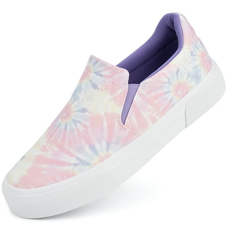 JENN ARDOR Women s Slip on Shoes Non Slip Fashion Canvas Sneakers Low Top Casual Shoes Platform Comfortable Walking Flats