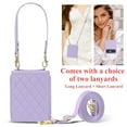 thumbnail image 2 of TECH CIRCLE for Moto Razr 40/Razr 2023 Case,Wallet Crossbody Cute Case with Card Holder Slot, Zipper Handbag Strap Lanyard Wrist Leather Case for Women Girl Shockproof Bumper Cover, Purple, 2 of 6
