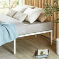 thumbnail image 4 of Mellow 16" Metal Platform Bed Frame with Heavy Duty Steel Slats, White, Full, 4 of 11