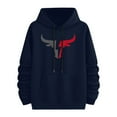 thumbnail image 4 of CONFREE Men's Hoodies Casual Prints Hoodies For Men Graphic Long Sleeve Pullover Hooded Sweatshirts With Pockets, 4 of 5