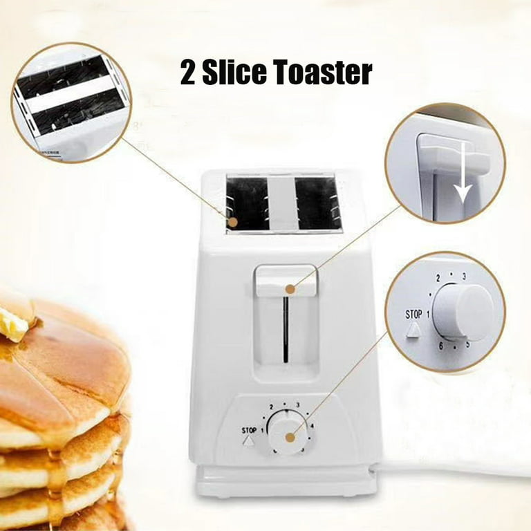 2 Pack Automatic Toaster 2 Slice Mental & Plastic Bread Toaster
