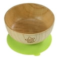 thumbnail image 5 of Mighty Clean Baby Round Transition Bowl - Stay Put Wood Bowl with Green Silicone, 5 of 5