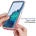thumbnail image 3 of CoverON For Samsung Galaxy S21 FE Phone Case, Gradient Heavy Duty Clear Full Body Shockproof Cover, Blue / Pink, 3 of 9