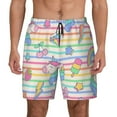 thumbnail image 2 of Goofa Cute Unicorn Printed Men's Swim Trunks Board Shorts Quick Dry Mens Swimming Trunks with Compression Liner,Breathable Fit Hawaii Beach Shorts-X-Large, 2 of 9
