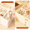 thumbnail image 6 of Topsome 3-Layer Jewelry Box for Women Girls, Jewelry Organizer and Storage Case with Lock and Drawers, Large Capacity Jewelry Holder for Earrings, Rings, Necklaces, Bracelets, Gift for Women, 6 of 9