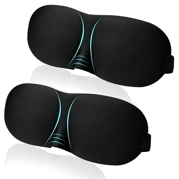 3D Sleep Eye Mask for Privacy, 2Pack Eye Mask for Sleeping Locking
