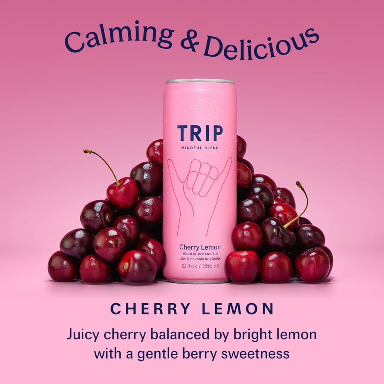 あめ★　s TRIP Cherry Lemon Mindful Blend 4 pack 12 fl oz - Walmart.com