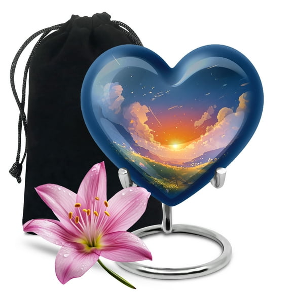 Sunrise Urn, Urns for Human Ashes Adult female, Cremation Urns for Ashes for men, Urns for Human Ashes Large, Large Urns for Human Ashes Adult, Burial Urns for Women (Size - 8inch)