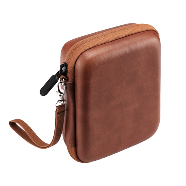 Ounissouiy Bolsa de almacenamiento de púas de guitarra con cierre de cremallera portátil Universal, organizador de plectro, Estuche de Almacenamiento y organización del hogar Mitad de malla marrón