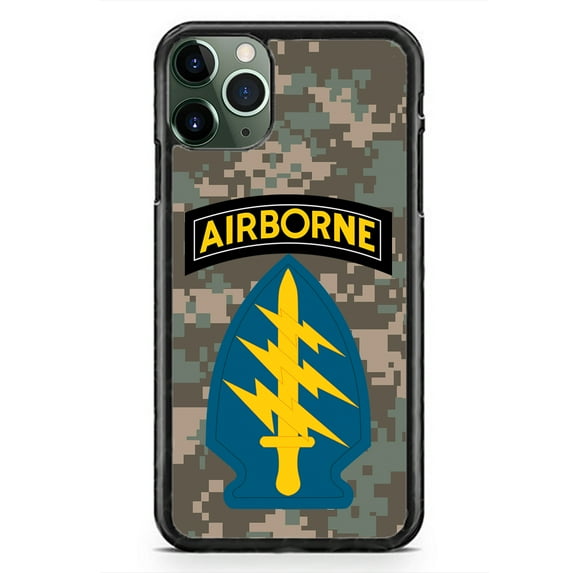 US Airborne Digital Camouflage Military Shockproof Hard Rubber Custom Case Cover For iPhone 13 Pro Max Mini 12 XS XR