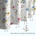 thumbnail image 6 of Pioneer Flower Floral Print Pattern Shower Curtain 36"x72", Bathroom Decorative Shower Curtain Set with 12 Hooks, Waterproof Washable, 6 of 6