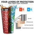 thumbnail image 3 of 16oz Tumblers Red Christmas Tree Pattern Stainless Steel Vacuum Insulated Double Wall Travel Tumbler Cups Mug with Lid and Straw,Cleaning Brush for Coffee,Tea, 3 of 4