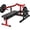 Red, variant on Chest Press Machine, Weight Bench Press Machine with Independent Arms, Adjustable Flat Incline Bench Press for Chest, AB Workout Home Gym Equipment