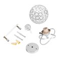 thumbnail image 1 of Dosaele Crystal Wall Lamp Silver Iron Modern E27 Socket Bedroom Living Room Hall Lighting, 1 of 8