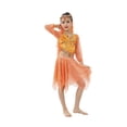 thumbnail image 5 of Gunia Girls Party Outfits Belly Dance Indian Outfit With Short Skirt Sleeves Kids Show Breathable Clothes Set For Stage Performance Holiday 5-12 Years, 5 of 5