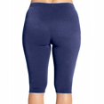 thumbnail image 4 of LoTiSee Women High Waist Knee Length Stretch Capri Leggings, Premium Cotton Skin-friendly Comfortable Casual Cropped Long Tights For Daily Sports, 4 of 5