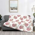 thumbnail image 6 of Throw Blanket for Couch - Lovely Snail Print Soft Comfy Lightweight Cozy Warm Throw Blanket, Fuzzy Plush Flannel Blanket & Throws for Sofa and Bed All Season, 6 of 8