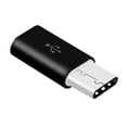 thumbnail image 1 of Inteprter 10 piezas Universal tipo C a Micro USB adaptador compatible con sincronización de datos convertidor de carga USB-C Teléfono y Comunicación Negro PC 1, 1 of 5