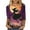 FY1-Halloween Tops-Purple, variant on VKOYWKM Halloween Shirt for Women 3/4 Sleeve Funny Witch Graphic Tees Fall Crew Neck Loose Fit Party Halloween T-Shirts Shirts