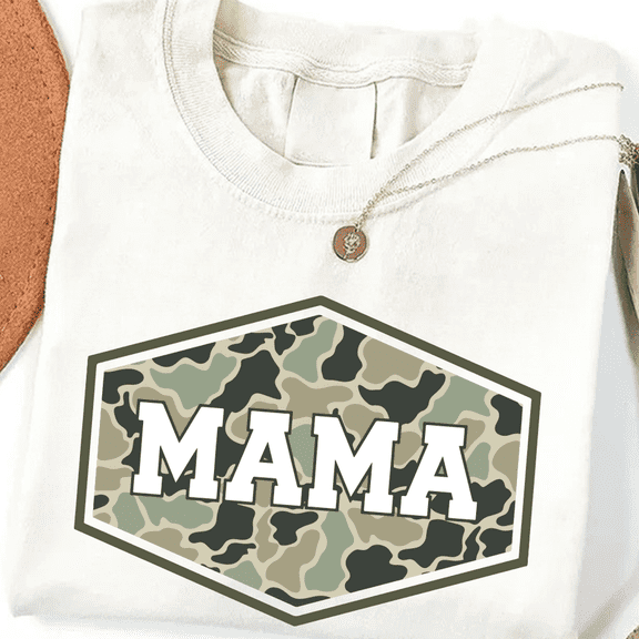 Camo Mama Badge Graphic Tee