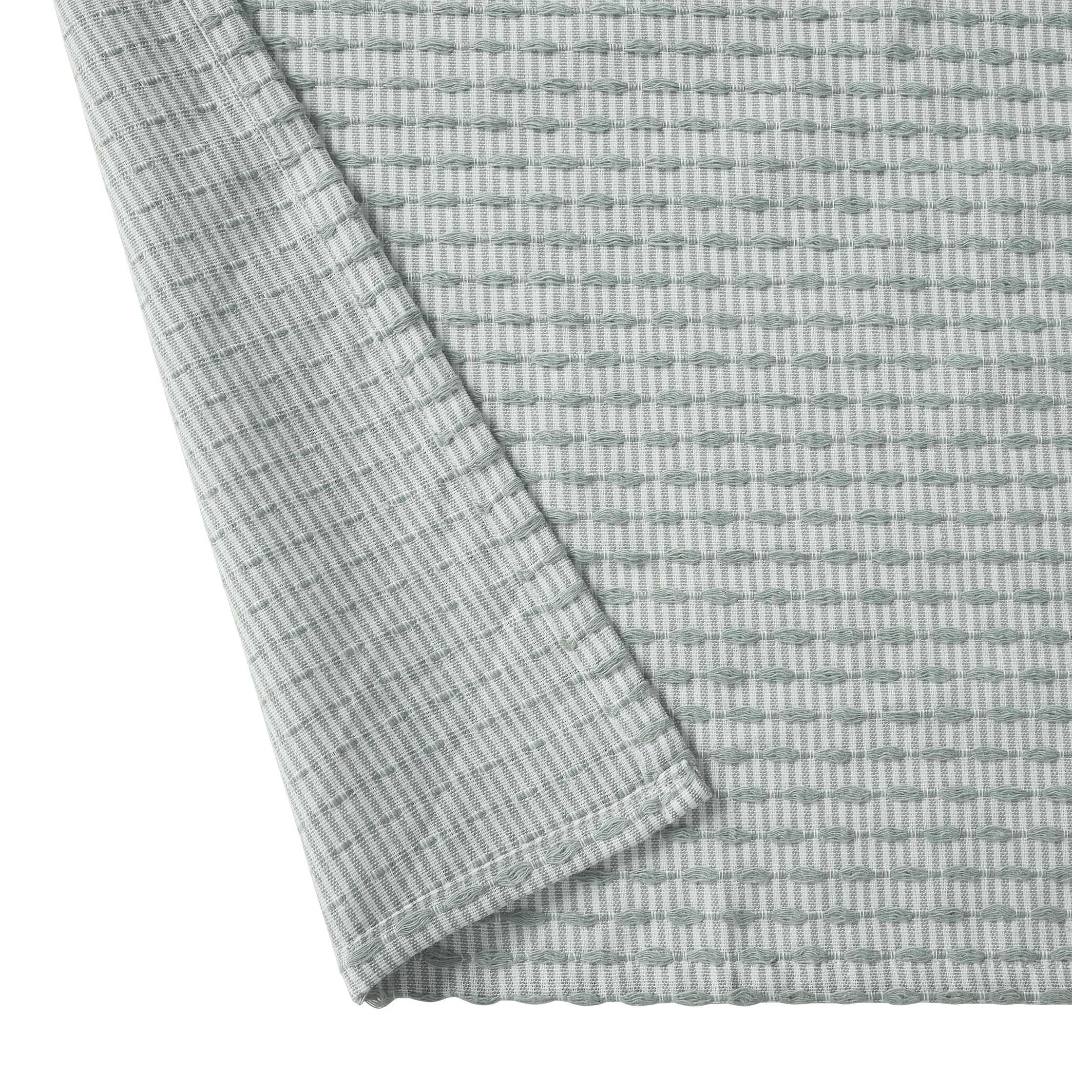 Better Homes & Gardens Green/White Pinstripe Fabric Shower Curtain, 72" x 72"