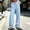 Light Blue, variant on Women Fleece Lined Wide Leg Sweatpants Sevevn Elastic Drawstring High Waist Relaxed Fit Trousers With Side Pockets,For Home Relaxation Outdoor Strolls And Casual Street Wear
