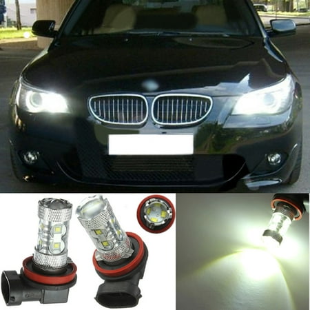 2PCS H8/H11 60W Car Headlight XBD Chip 12 LED Fog Driving Light Lamp Bulb 6000K White