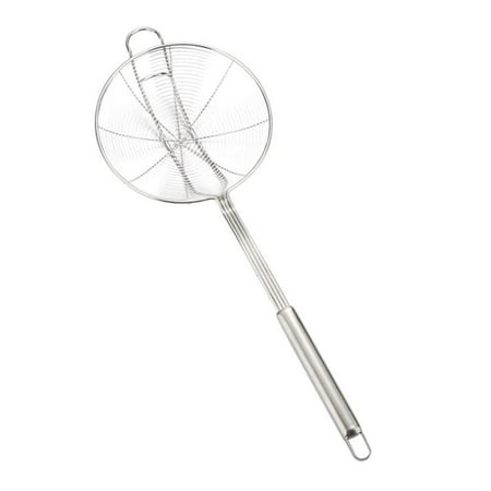 

Strainer Ladle Stainless Steel Metal Frying Basket With Handle Large Spoon Food Japanese Oil Solid Metal Mesh Wire 16cm