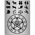 thumbnail image 1 of 1 plantilla de metal con constelaciones, símbolos del zodíaco, glifos, acero inoxidable, astrología, horóscopo, signo, 1 of 8