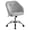 Light Gray, variant on Sunshen Pink Office Chair Small Cute Vanity Chair with Back Wheels Velvet Swivel Rolling Desk Computer Armchair for Bedroom Living Room
