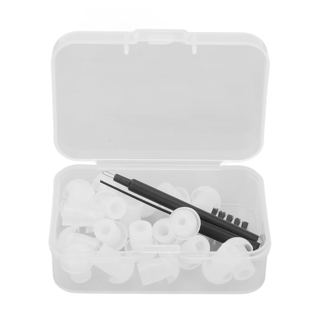 Amplificador auditivo Punta de oído Tapón de oído Juego de domo Cepillo de limpieza para amplificador auditivo Accesorios de herramientas con caja de almacenamiento S